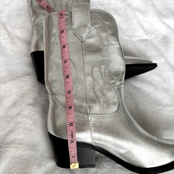 INDIGO RD Yoley Metallic Silver Mid-Calf Cowboy Boots--NEW--5.5 - Picture 13 of 13